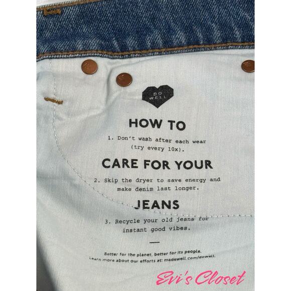 Madewell The Perfect Jean Short in Burnett Wash Tencel Lyocell Size 24 - Picture 10 of 14